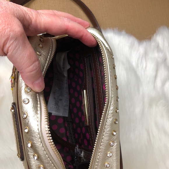 Nicole Lee Gold Crossbody Purse w/ Sequin … - Picture 8 of 9